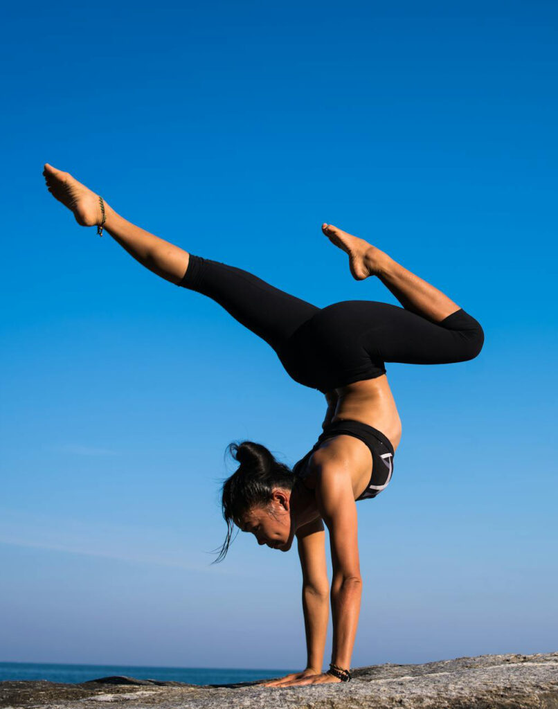 woman doing a yoga pose