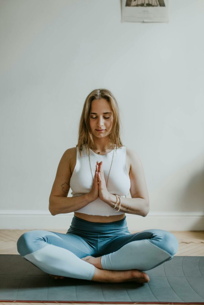 woman doing a yoga pose